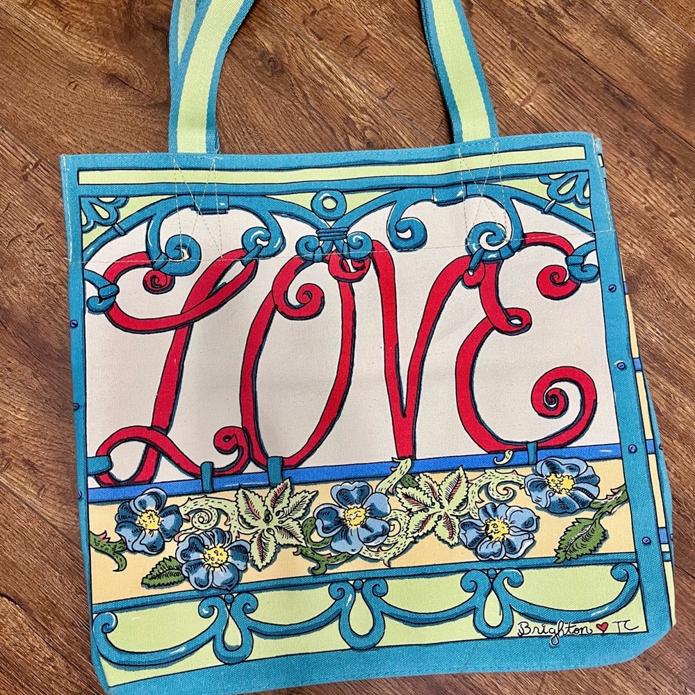 Brighton Blue and Red Love Tote